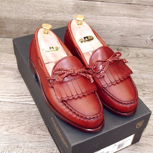 * NIB * $295 Allen Edmonds WOODSTOCK Loafer 7 D Chili * add $15 new Cedar Trees main image 4